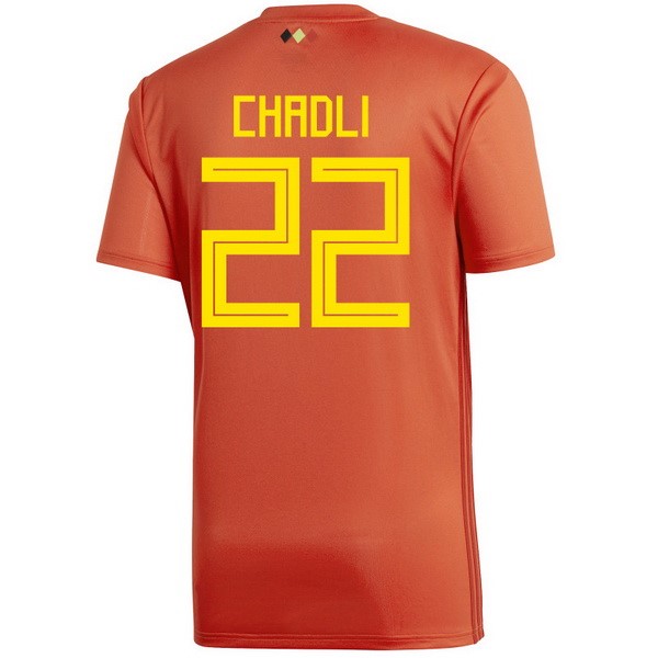 Camiseta Bélgica 1ª Chadli 2018 Rojo